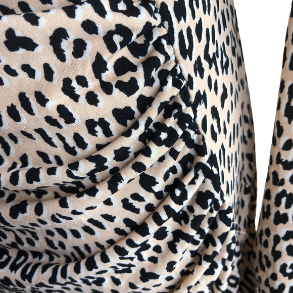 Catherine Malandrino Leopard Animal Print Dress Stretch Pullover Sheath - Picture 8 of 11